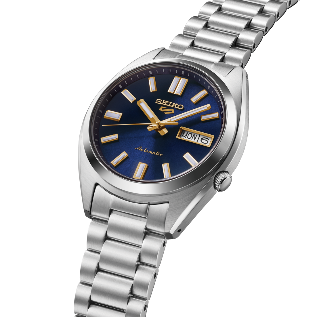 Seiko SRPL55K1 automatico blu 37,4mm 4R36 uomo vetro Hardlex
