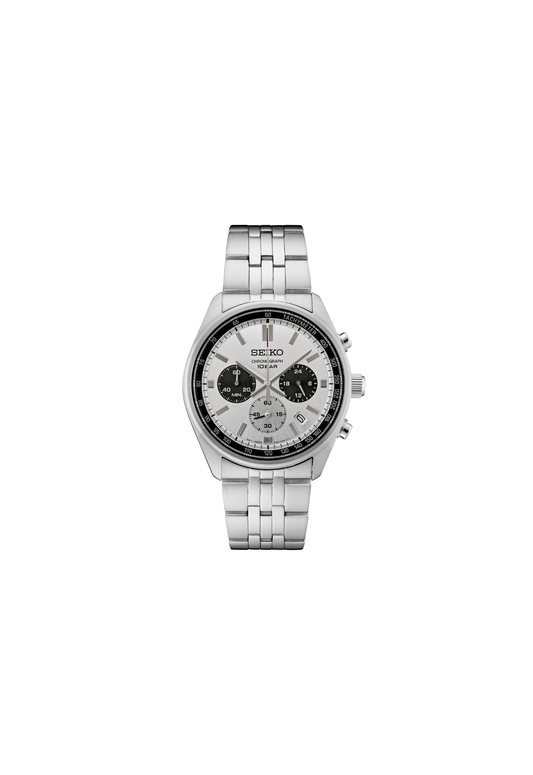 Seiko SSB425P1 cronografo uomo quadrante argento acciaio 41,5 mm movimento quarzo 8T63