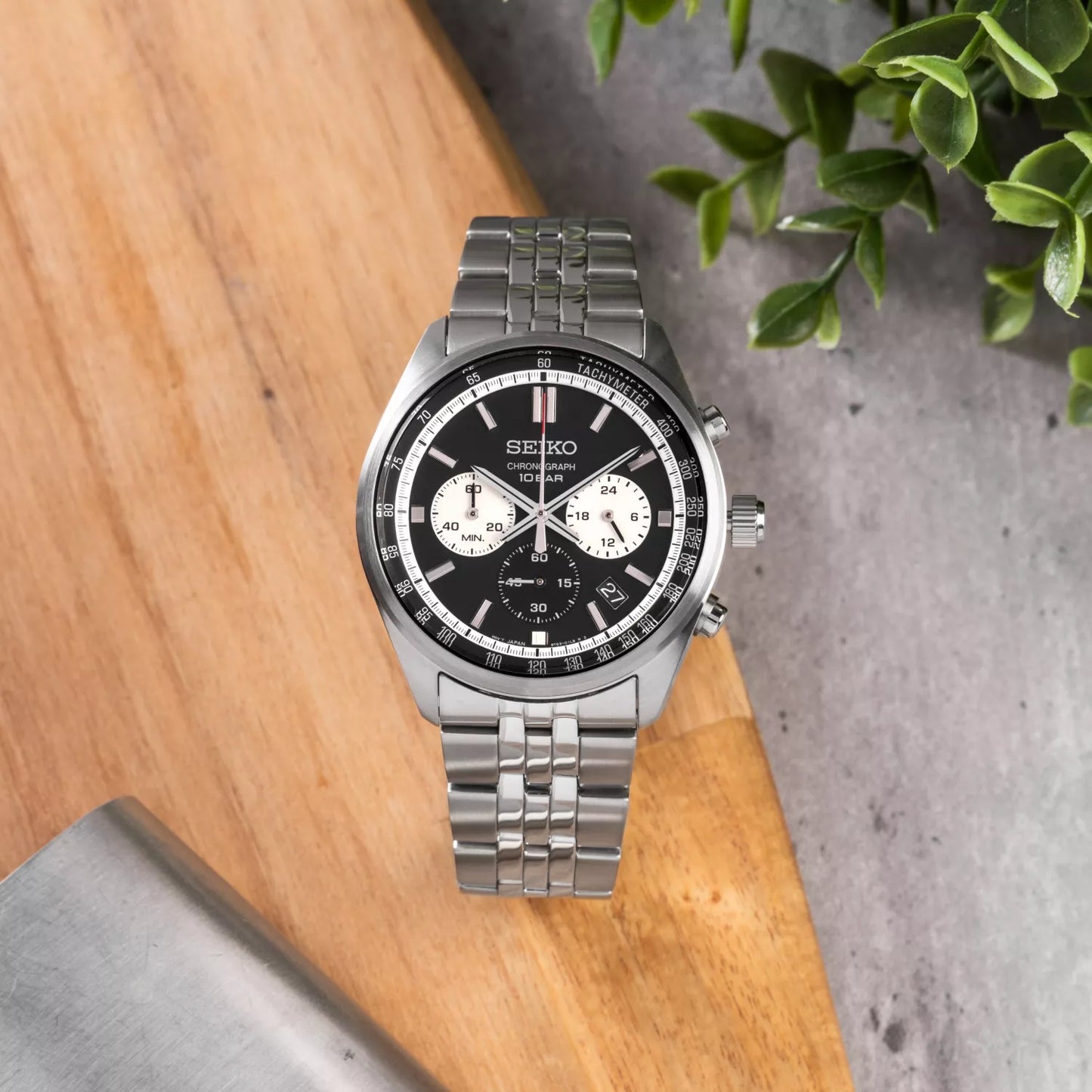 Seiko SSB429P1 cronografo quarzo nero acciaio uomo 41,5 mm con quadrante racing