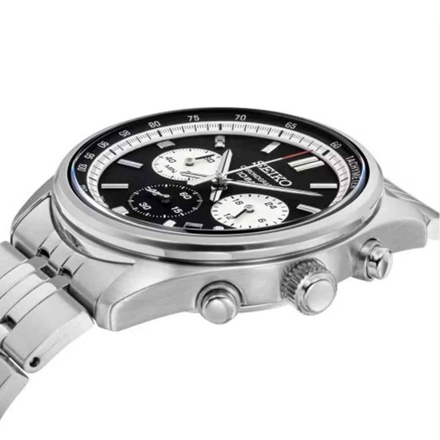 Seiko SSB429P1 cronografo quarzo nero acciaio uomo 41,5 mm con quadrante racing