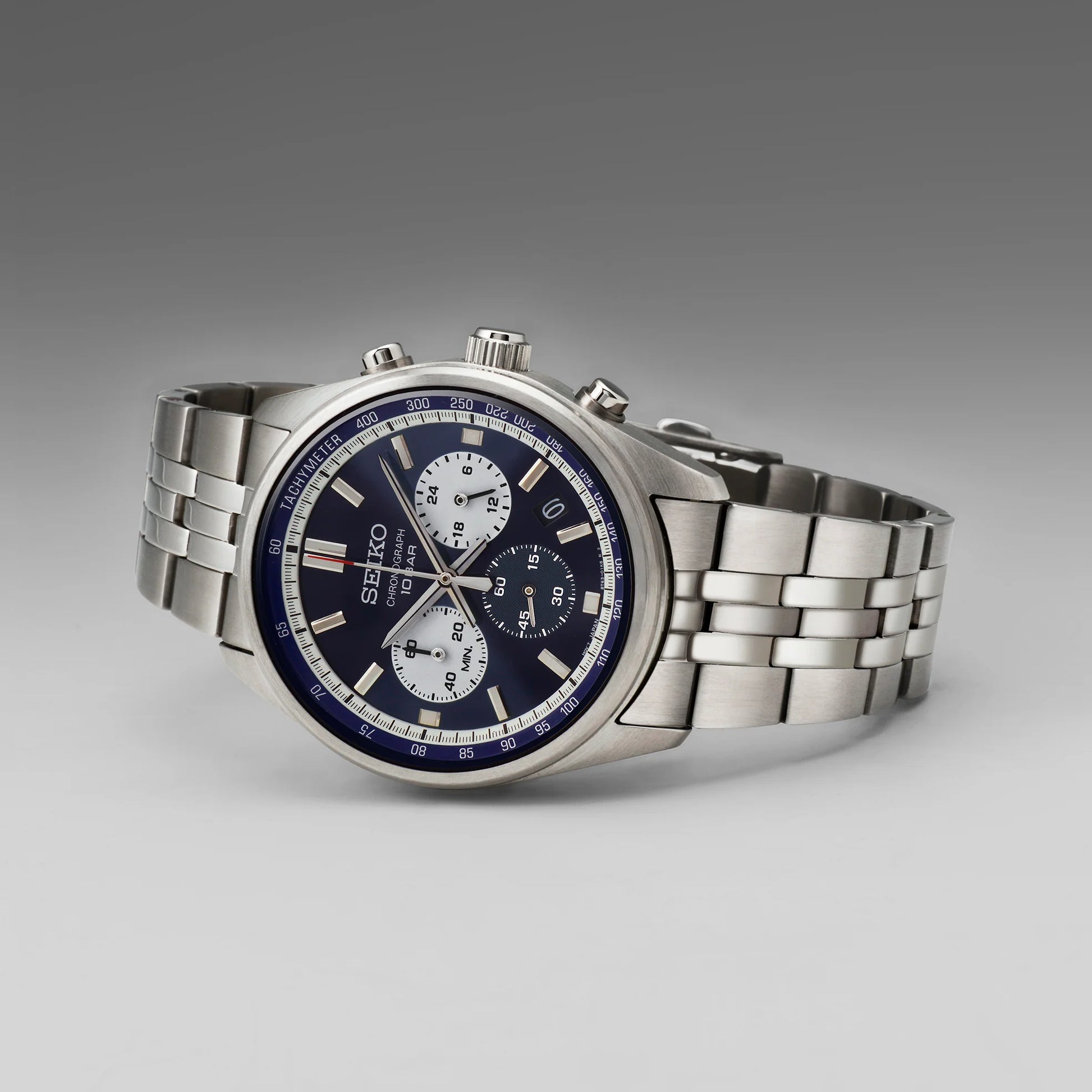 Seiko SSB477P1 cronografo uomo quadrante blu acciaio 41,5 mm movimento quarzo 8T63