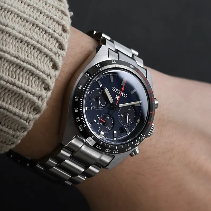 Seiko SSC815P1 cronografo solare quadrante blu 39 mm acciaio – codice SSC815P1 – orologio uomo