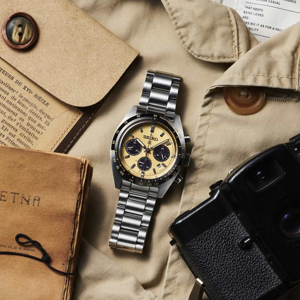 Seiko SSC817P1 cronografo solare quadrante giallo 39 mm acciaio – codice SSC817P1 – orologio uomo