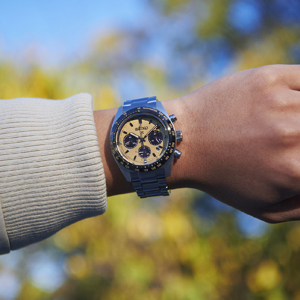 Seiko SSC817P1 cronografo solare quadrante giallo 39 mm acciaio – codice SSC817P1 – orologio uomo