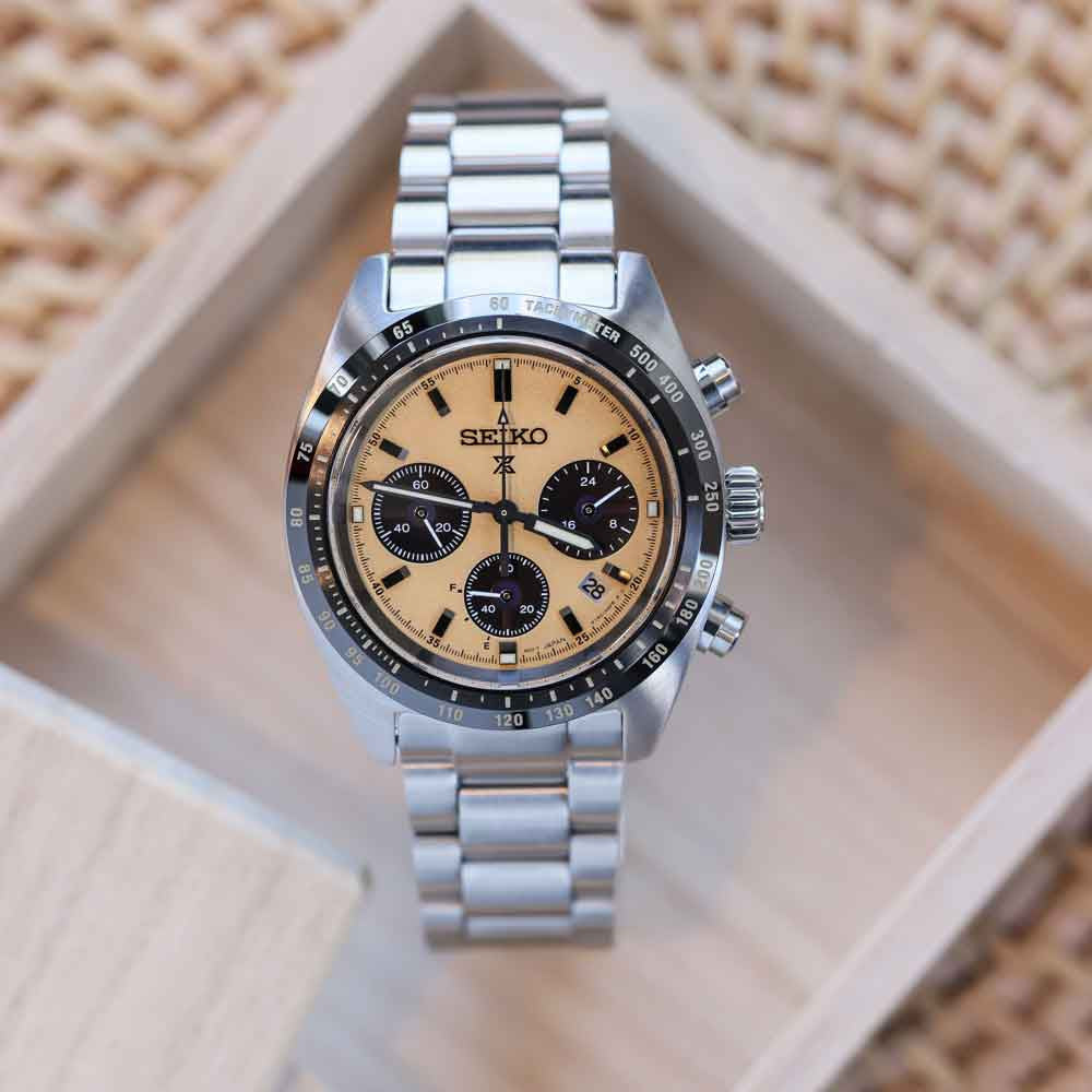 Seiko SSC817P1 cronografo solare quadrante giallo 39 mm acciaio – codice SSC817P1 – orologio uomo