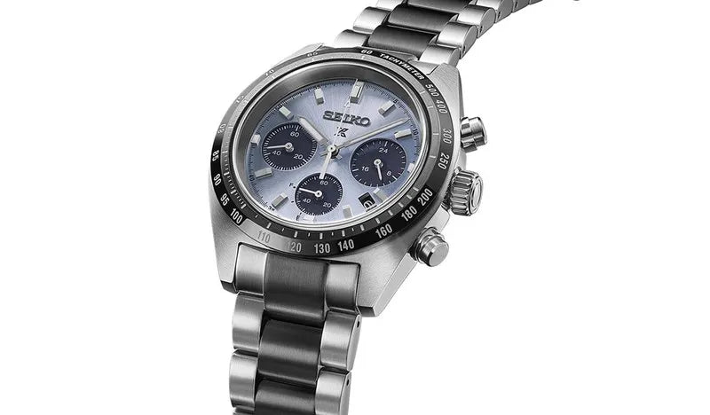 Seiko SSC909P1 cronografo solare Speedtimer quadrante ice‑blue 39 mm acciaio – codice SSC909P1 – orologio uomo