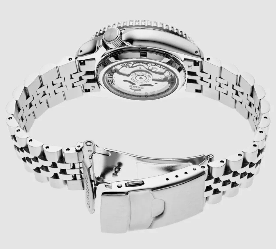 Seiko 5 Sports SSK005K1 – Orologio automatico GMT, quadrante arancione, ghiera bicolore, 42,5mm, movimento 4R34

