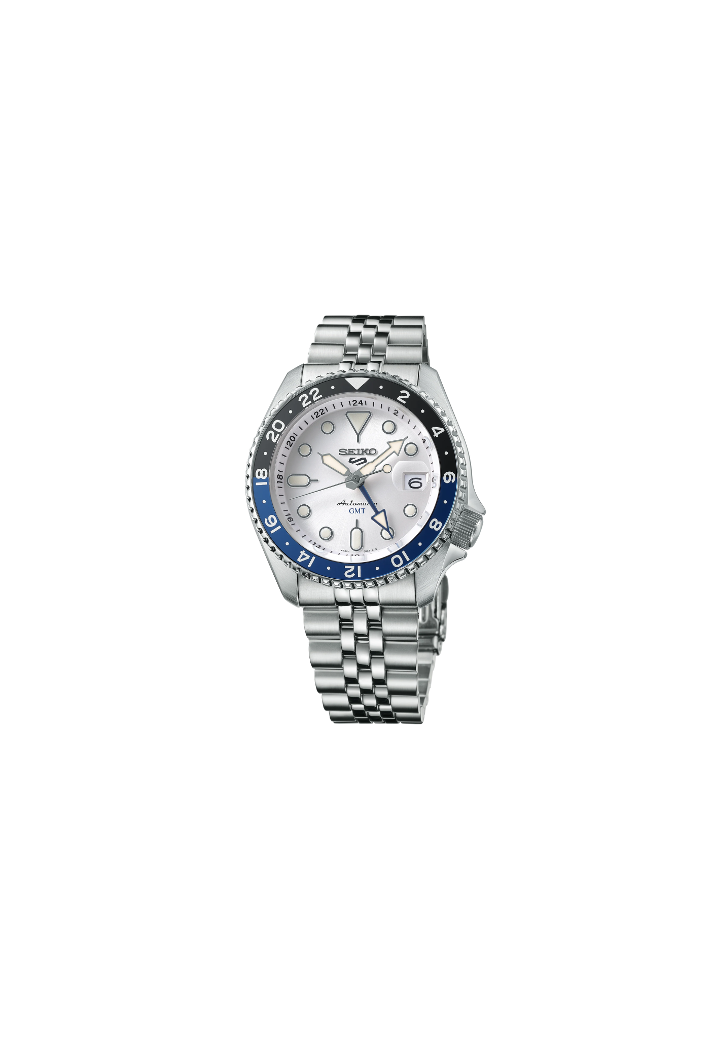 Seiko SSK033K1 automatico GMT silver acciaio 42,5mm calibro 4R34 bracciale acciaio