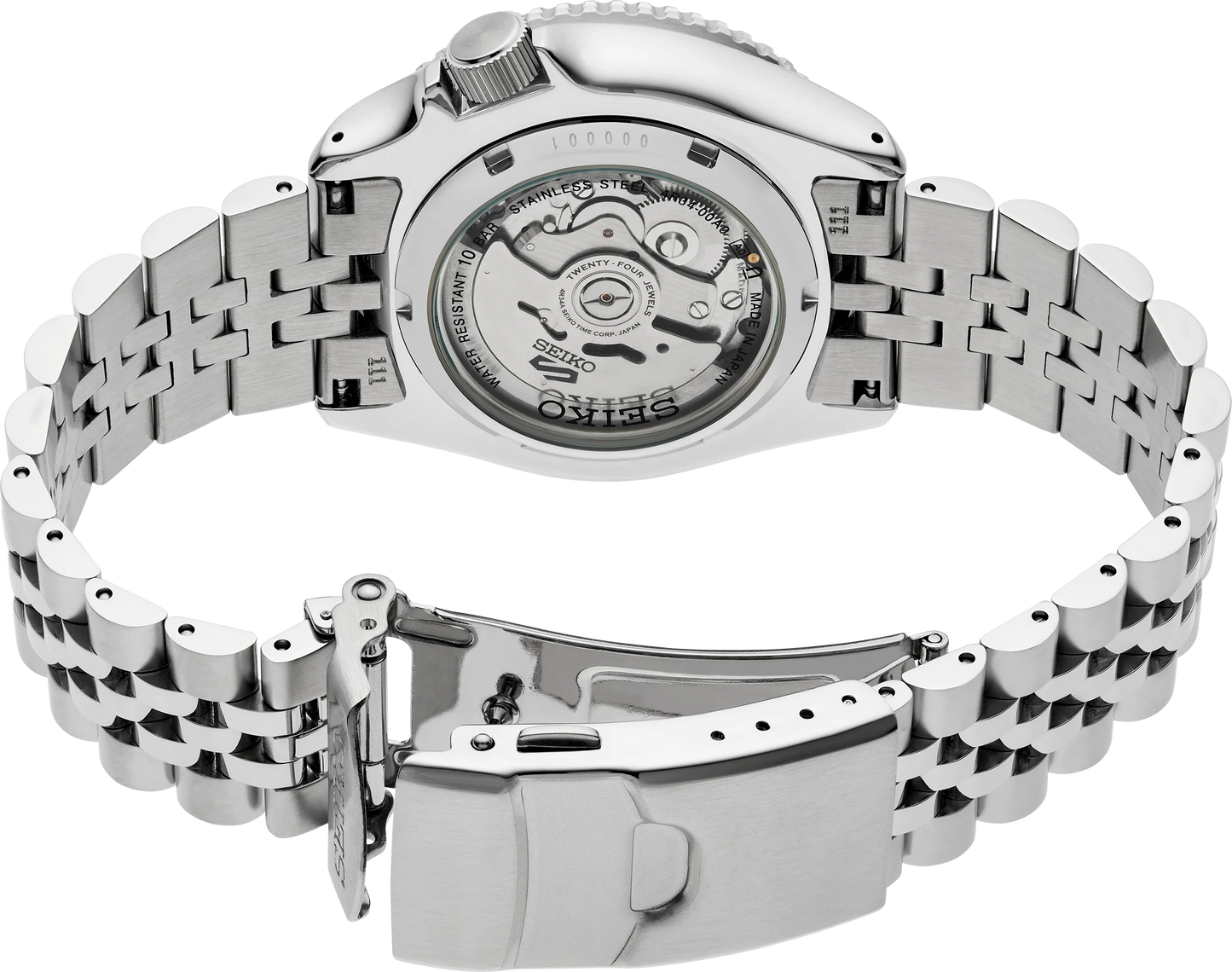 Seiko SSK033K1 automatico GMT silver acciaio 42,5mm calibro 4R34 bracciale acciaio