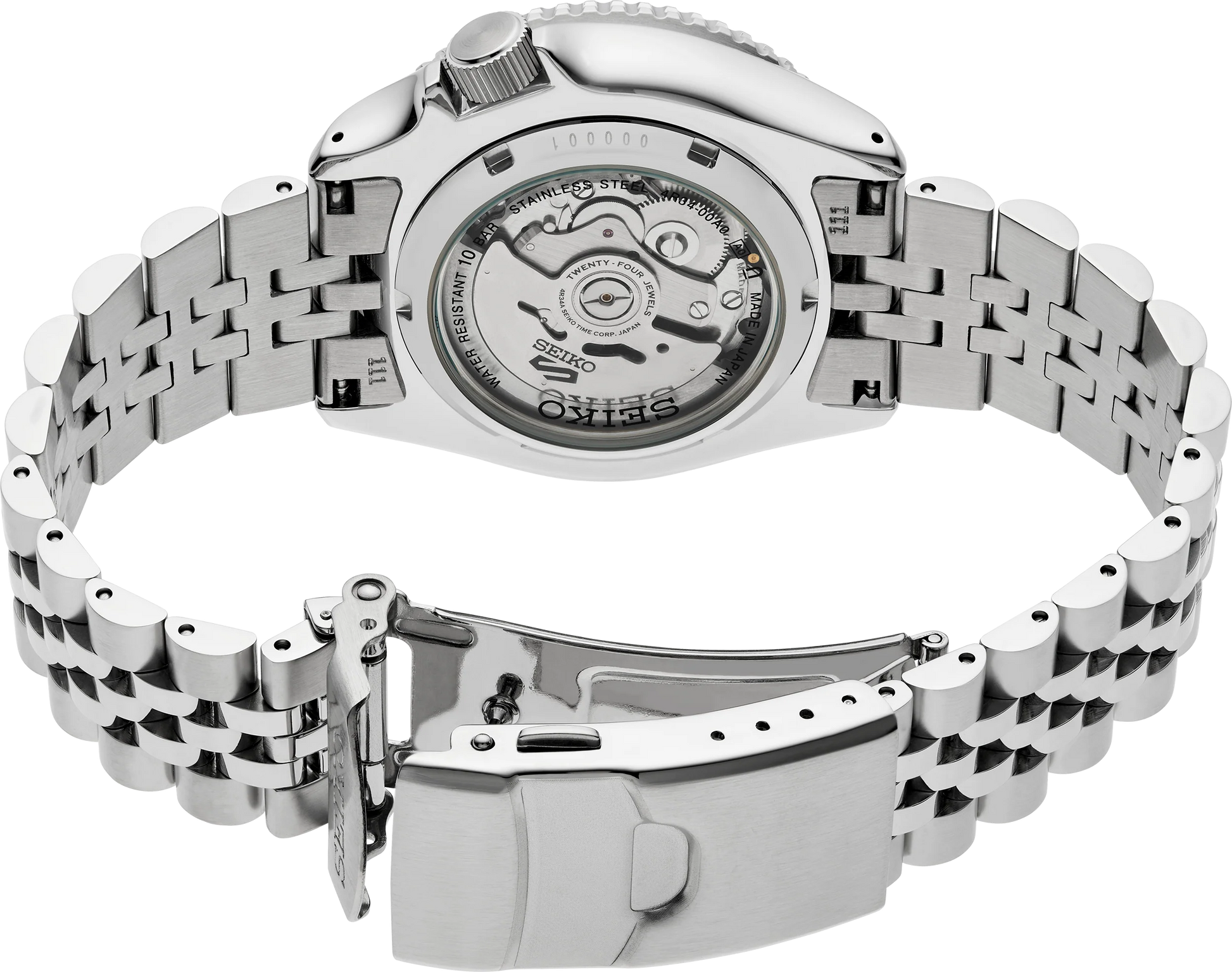 Seiko SSK033K1 automatico GMT silver acciaio 42,5mm calibro 4R34 bracciale acciaio