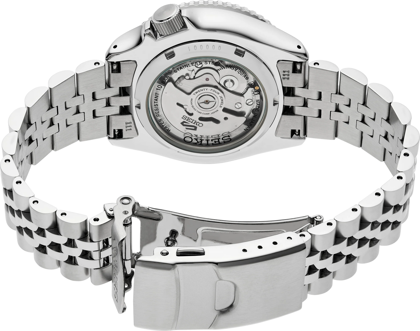 Seiko SSK035 Automatico GMT 42,5mm Verde Calibro 4R34 Acciaio – Orologio con doppio fuso orario e quadrante verde