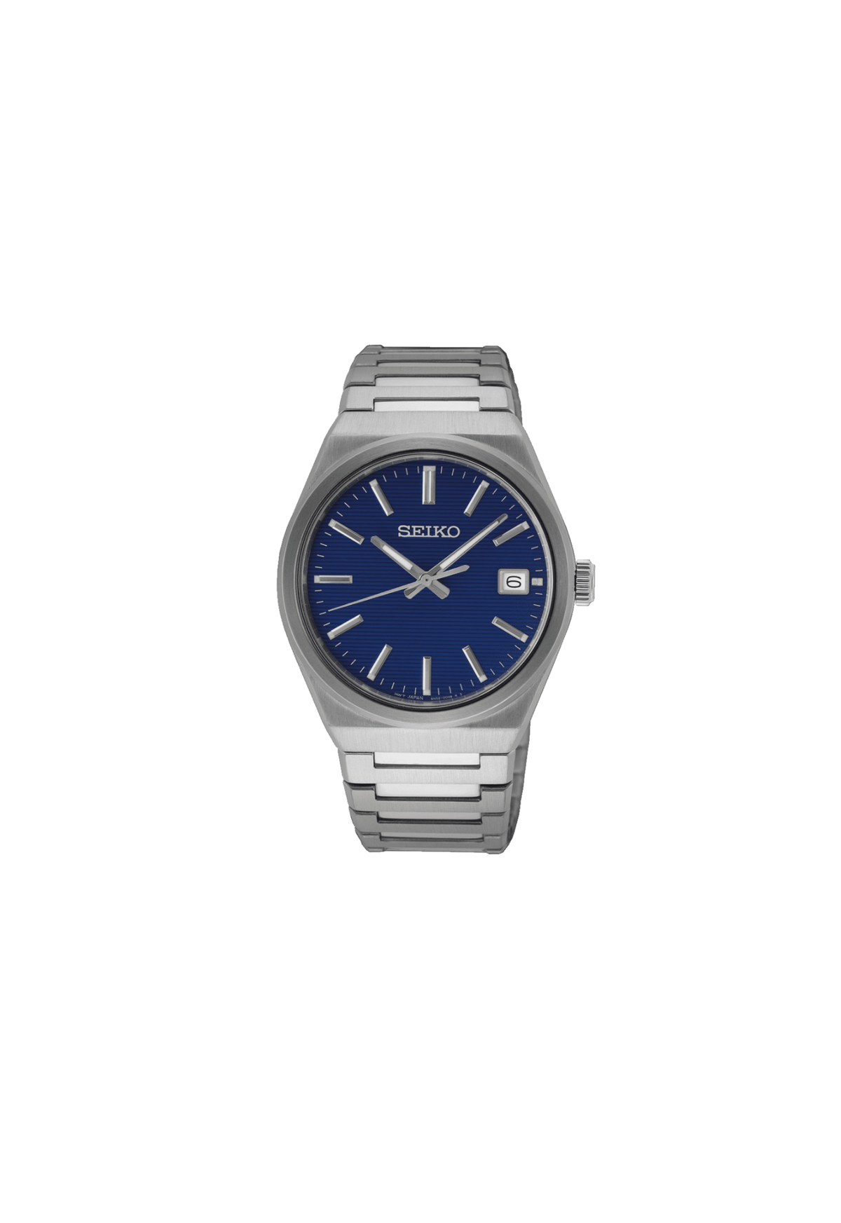 Seiko SUR555P1 Classic uomo 38,5 mm con quadrante blu scuro, cassa in acciaio, vetro zaffiro e indici LumiBrite.