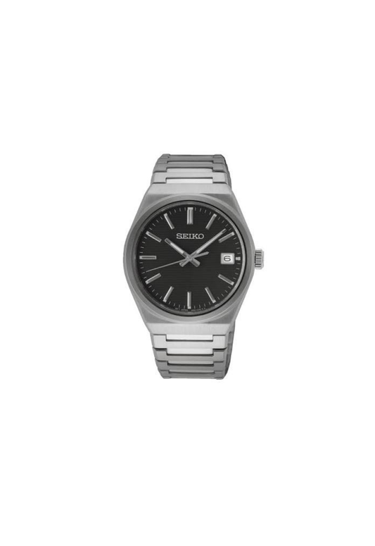 Seiko SUR557P1 Classic uomo 38,5 mm con quadrante nero, cassa in acciaio, vetro zaffiro e LumiBrite.