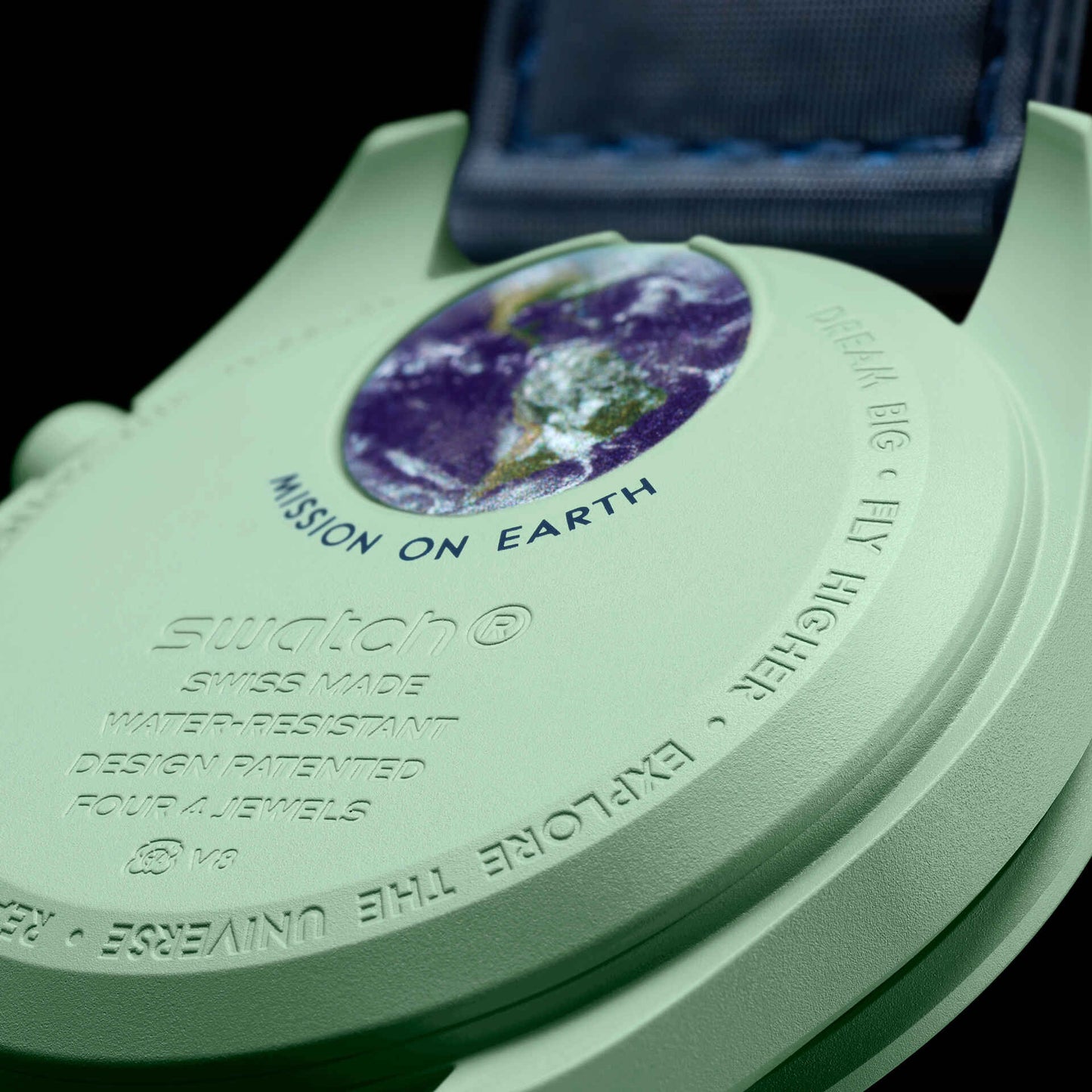 Swatch x Omega MoonSwatch Mission on Earth SO33G100 – Orologio cronografo quarzo blu 42mm Bioceramic cinturino Velcro
