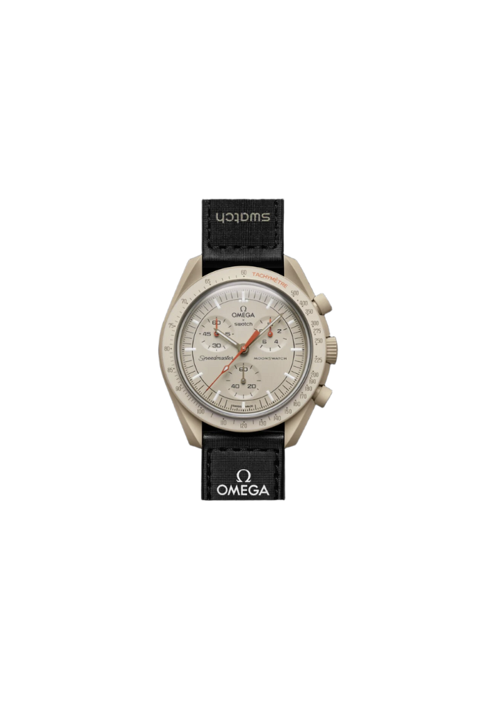 Swatch x Omega MoonSwatch Mission to Jupiter SO33C100 cronografo Bioceramic beige quadrante marrone 42mm