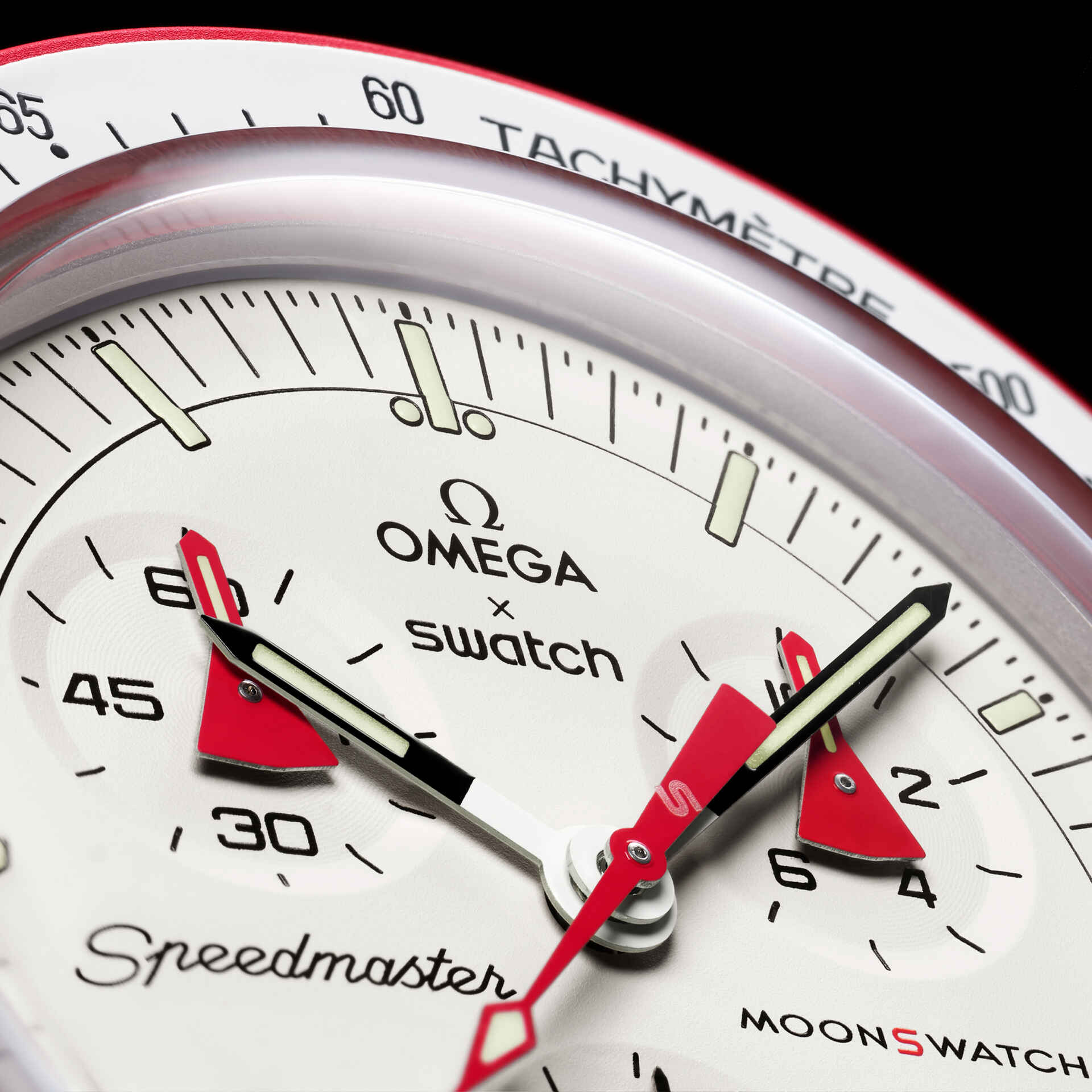 Swatch x Omega MoonSwatch Mission to Mars SO33R100 cronografo Bioceramic rosso quadrante bianco 42mm