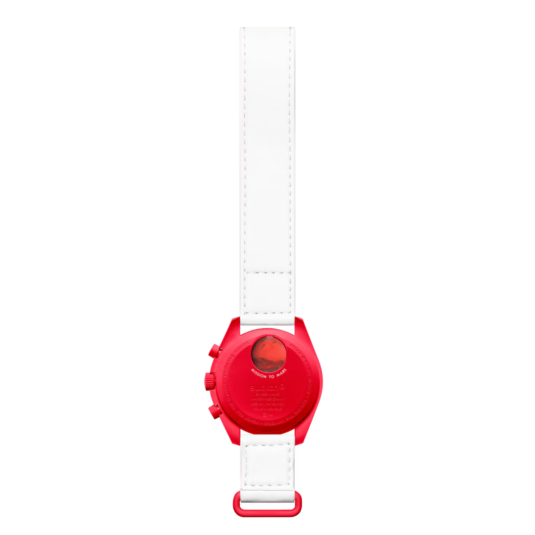 Swatch x Omega MoonSwatch Mission to Mars SO33R100 cronografo Bioceramic rosso quadrante bianco 42mm