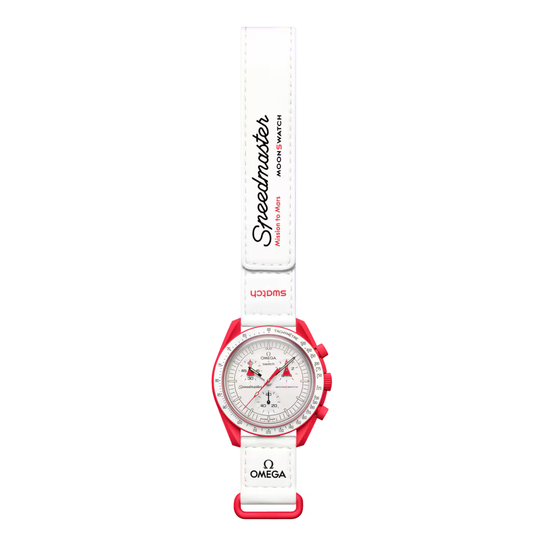 Swatch x Omega MoonSwatch Mission to Mars SO33R100 cronografo Bioceramic rosso quadrante bianco 42mm