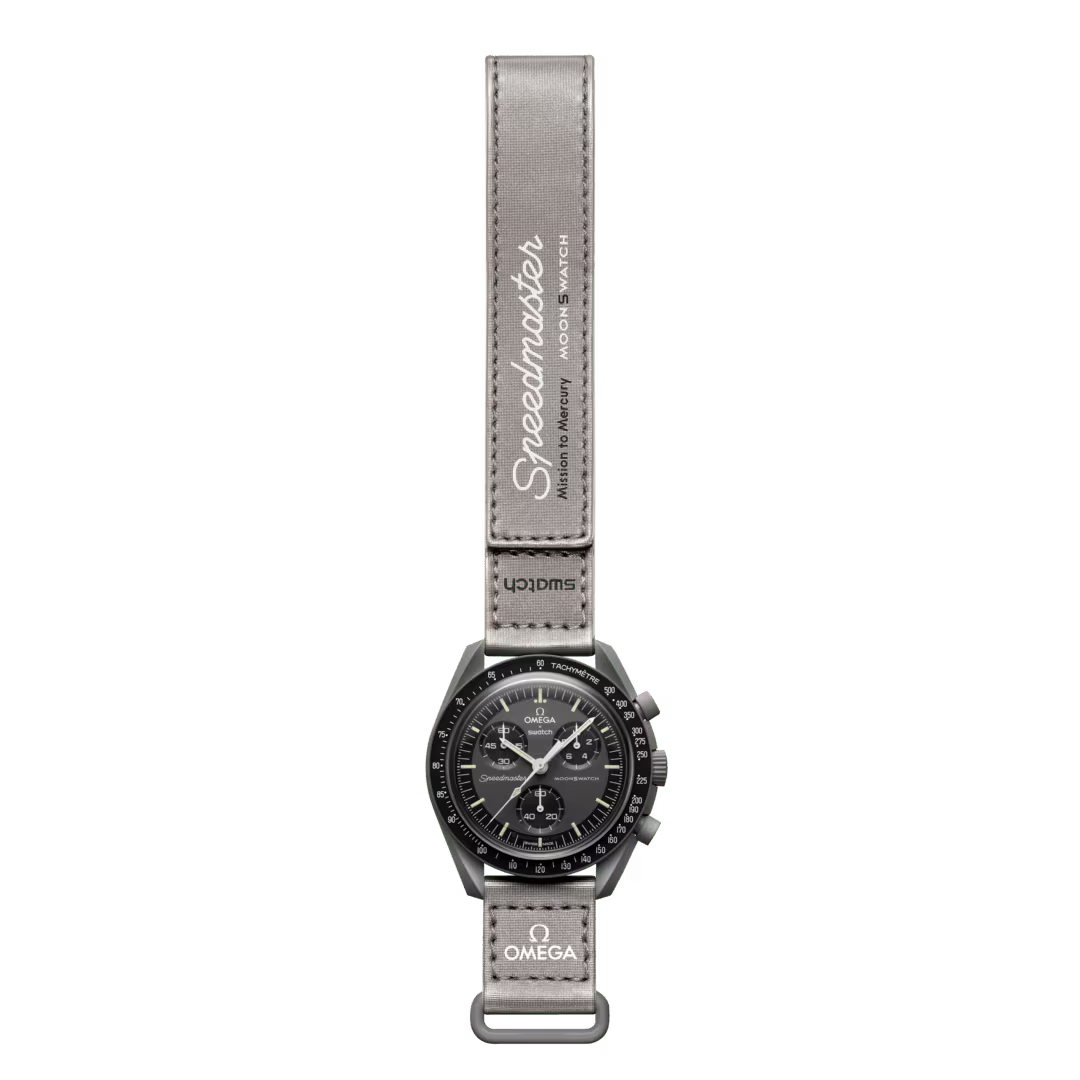 Swatch x Omega MoonSwatch Mission to Mercury SO33A100 – Orologio quarzo grigio scuro 42mm Bioceramic cinturino Velcro