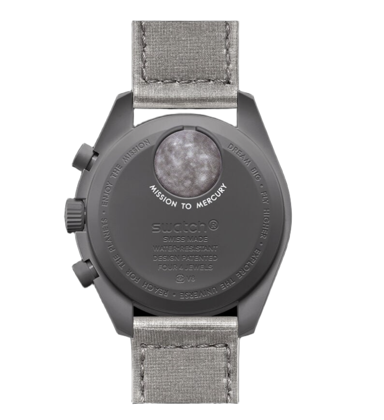 Swatch x Omega MoonSwatch Mission to Mercury SO33A100 – Orologio quarzo grigio scuro 42mm Bioceramic cinturino Velcro