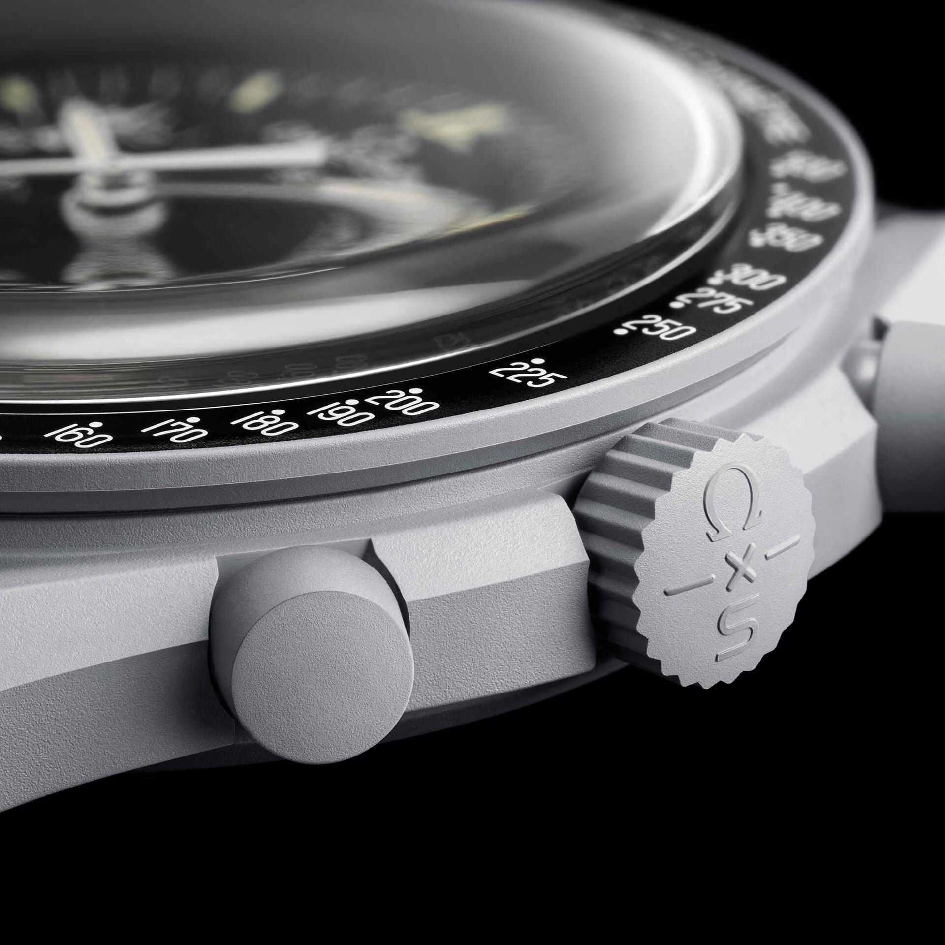 Swatch x Omega MoonSwatch Mission to the Moon SO33M100 cronografo Bioceramic grigio chiaro quadrante nero 42mm