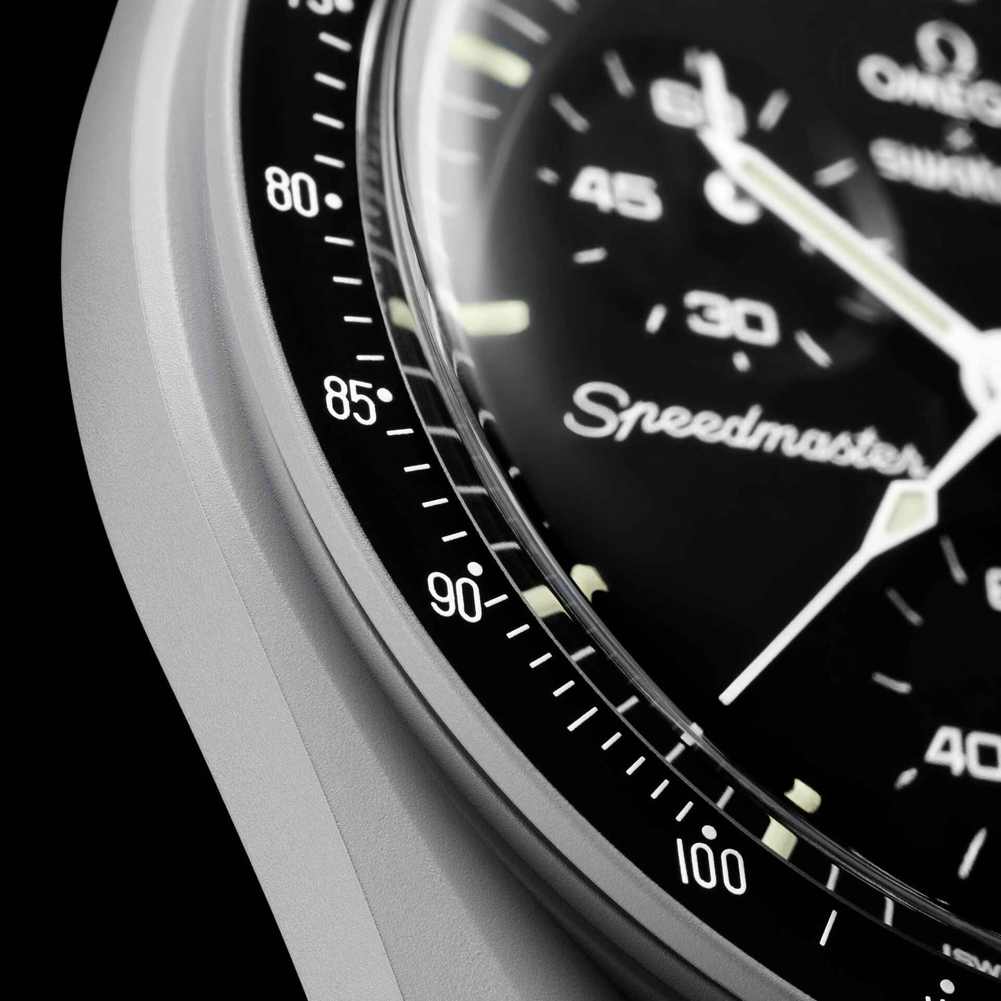 Swatch x Omega MoonSwatch Mission to the Moon SO33M100 cronografo Bioceramic grigio chiaro quadrante nero 42mm