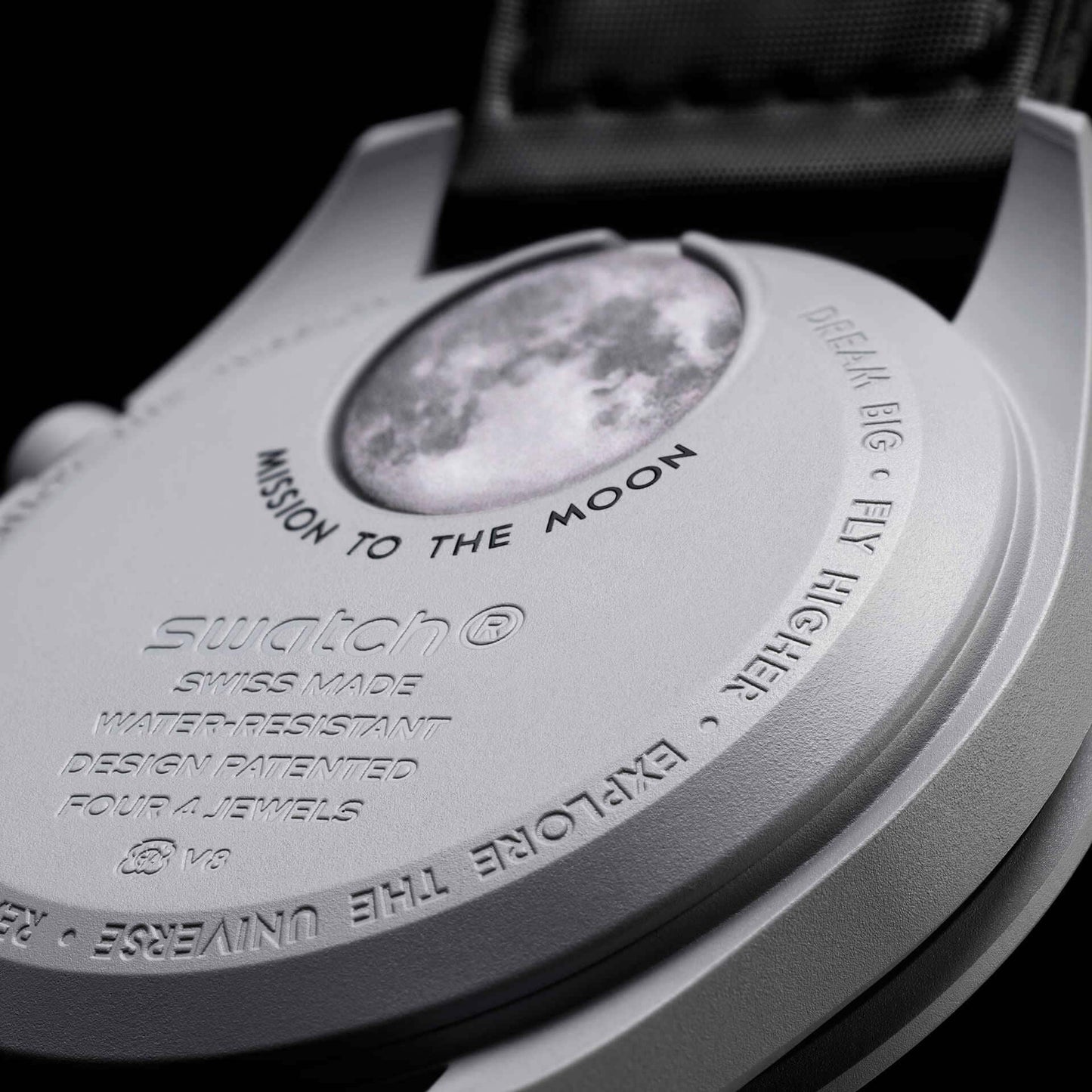 Swatch x Omega MoonSwatch Mission to the Moon SO33M100 cronografo Bioceramic grigio chiaro quadrante nero 42mm
