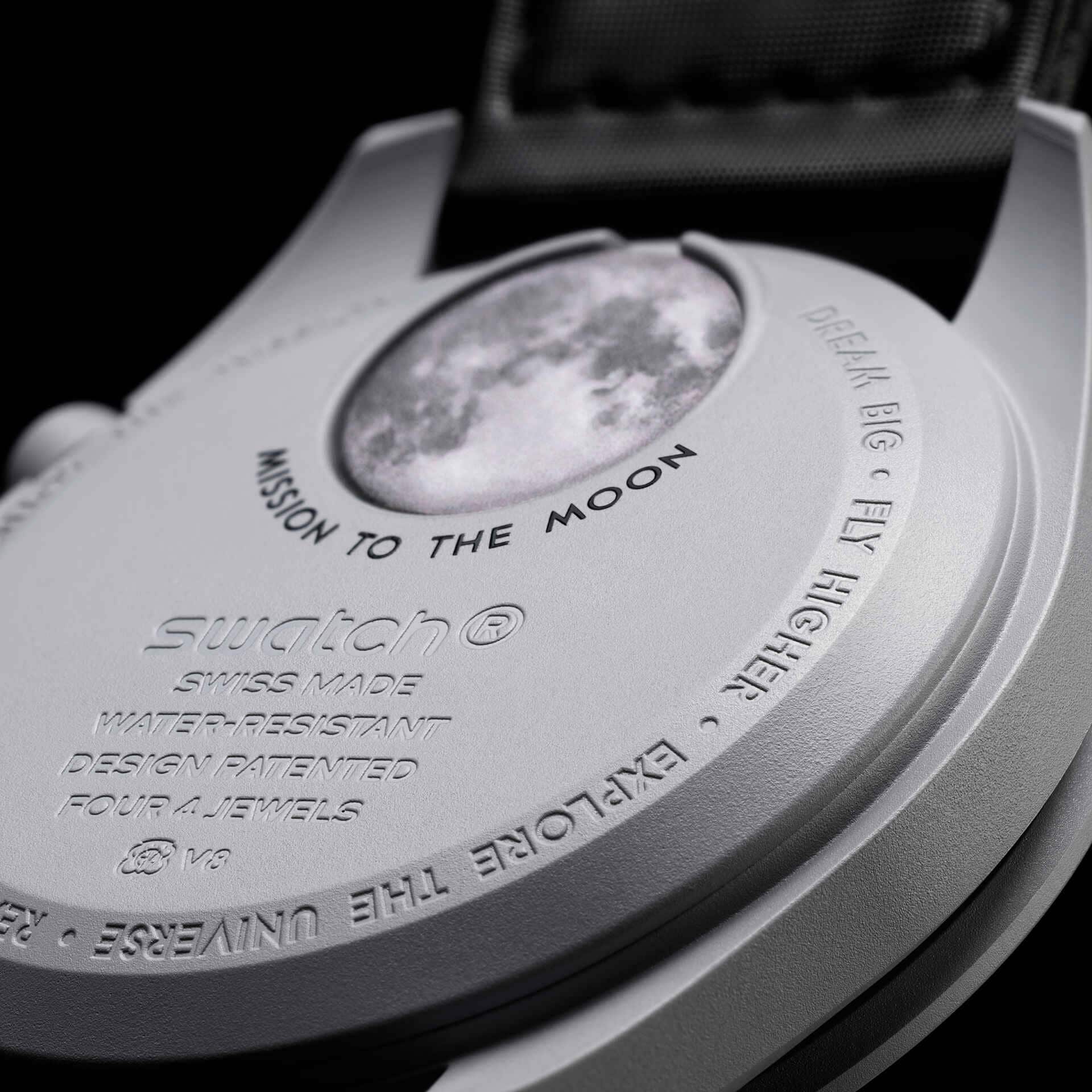 Swatch x Omega MoonSwatch Mission to the Moon SO33M100 cronografo Bioceramic grigio chiaro quadrante nero 42mm
