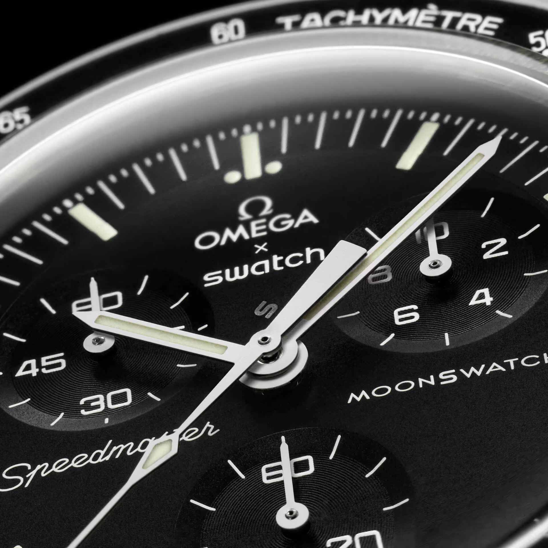 Swatch x Omega MoonSwatch Mission to the Moon SO33M100 cronografo Bioceramic grigio chiaro quadrante nero 42mm