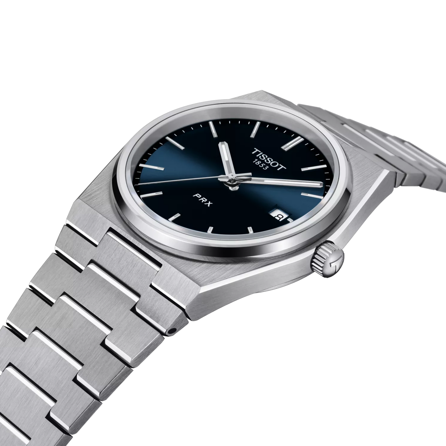 Tissot PRX T137.410.11.041.00 orologio automatico da uomo con quadrante blu e cinturino in acciaio inox – Elegante e sportivo, il Tissot PRX combina design vintage e tecnologia moderna. Movimento automatico Powermatic 80, cassa da 40 mm in acciaio, vetro zaffiro antigraffio e impermeabilità fino a 100 metri. Perfetto per chi cerca un orologio versatile, resistente e di alta precisione.