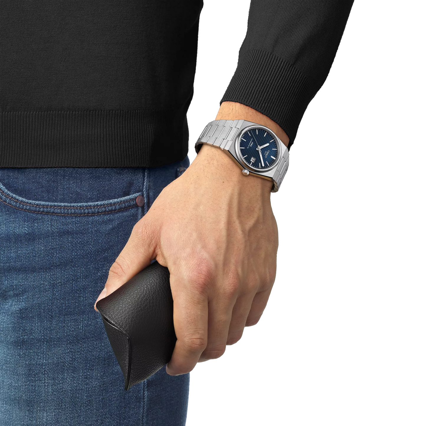 Orologio Tissot PRX Powermatic 80 T1374071104100 automatico blu, 40 mm, vetro zaffiro, fondello trasparente

