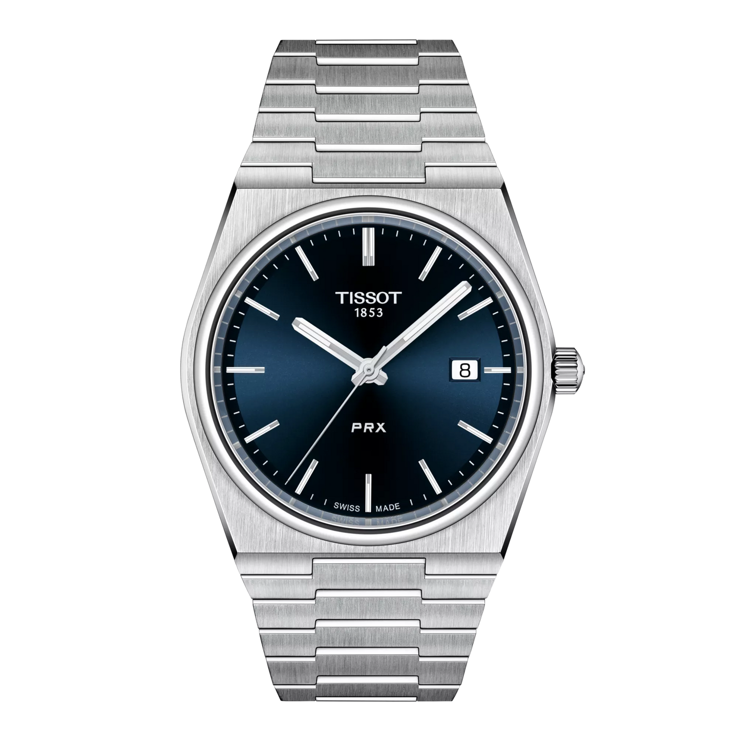 Tissot PRX T137.410.11.041.00 orologio automatico da uomo con quadrante blu e cinturino in acciaio inox – Elegante e sportivo, il Tissot PRX combina design vintage e tecnologia moderna. Movimento automatico Powermatic 80, cassa da 40 mm in acciaio, vetro zaffiro antigraffio e impermeabilità fino a 100 metri. Perfetto per chi cerca un orologio versatile, resistente e di alta precisione.