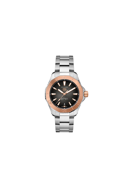TAG Heuer Aquaracer Professional 200 Date Automatico Swiss Made 40 mm acciaio e oro rosa quadrante nero fumé WBP2151.BA0627