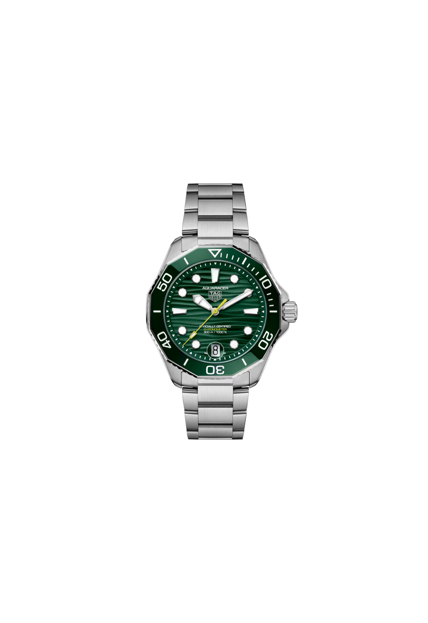 TAG Heuer Aquaracer Professional 300 Date Automatico Swiss Made 42 mm acciaio quadrante verde Calibre TH31-00 COSC WBP5116.BA0013