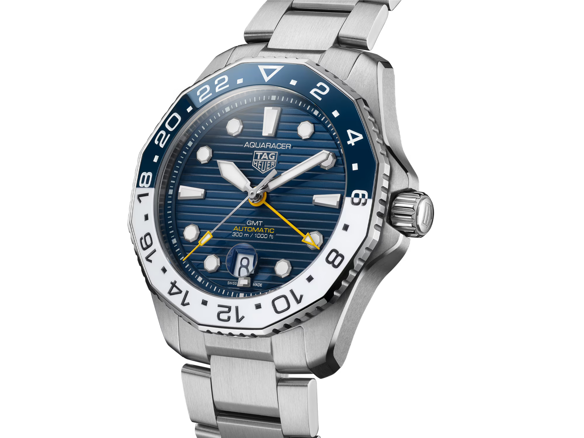 TAG Heuer Aquaracer Professional 300 GMT Automatico Swiss Made 43 mm acciaio quadrante blu lunetta ceramica Calibre 7 WBP2010.BA0632