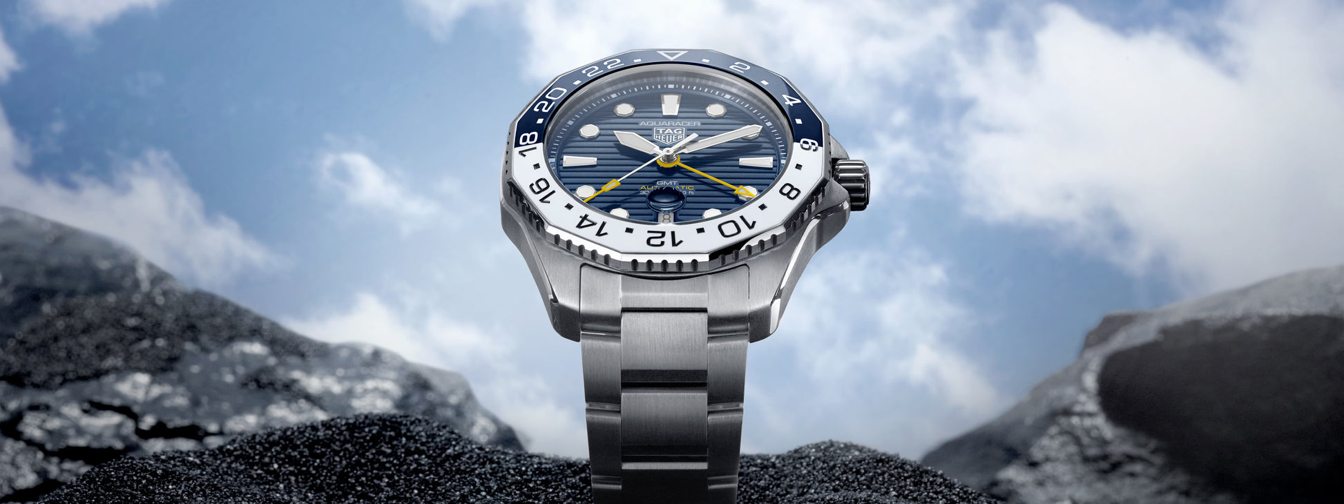 TAG Heuer Aquaracer Professional 300 GMT Automatico Swiss Made 43 mm acciaio quadrante blu lunetta ceramica Calibre 7 WBP2010.BA0632