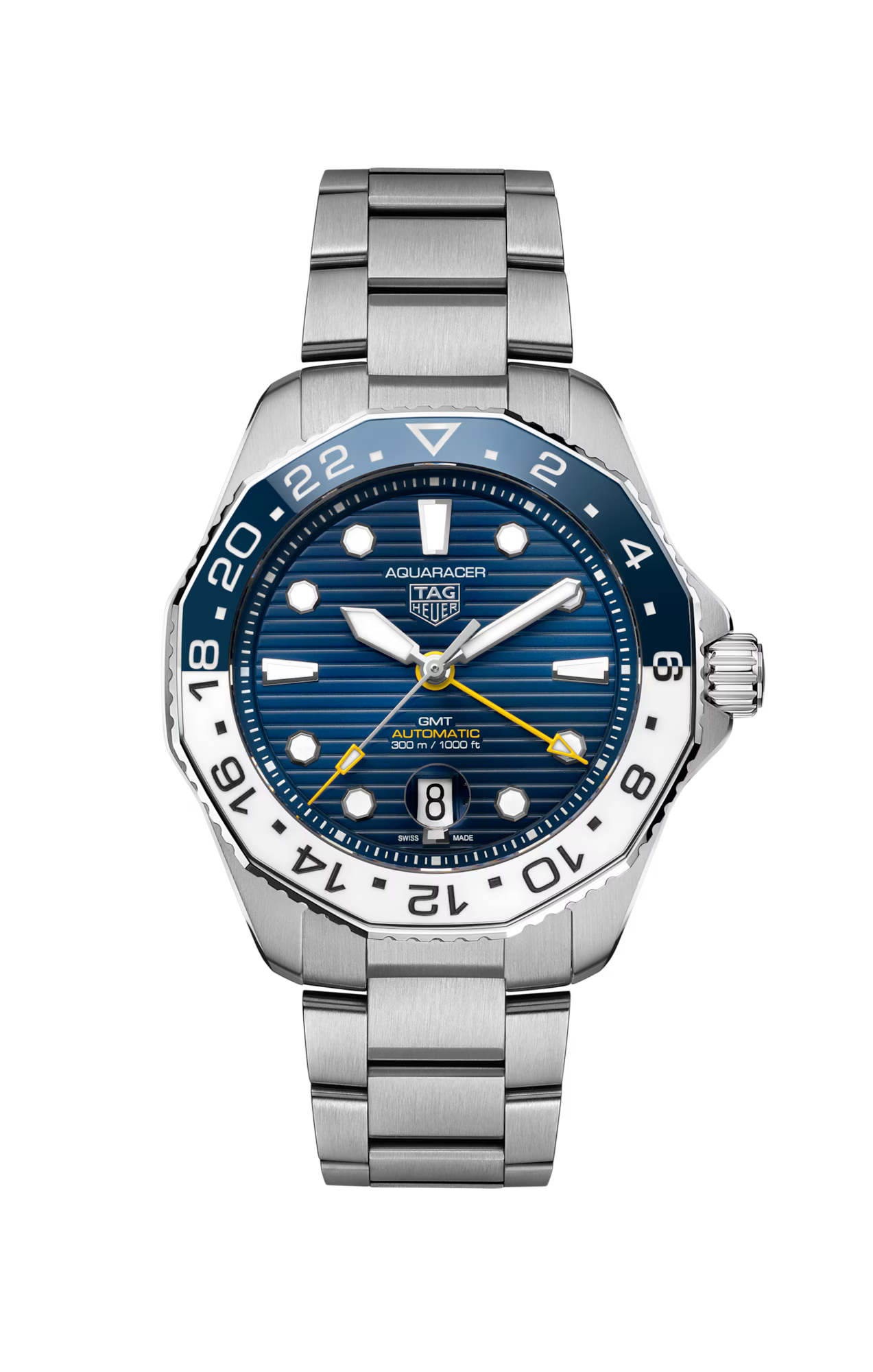 TAG Heuer Aquaracer Professional 300 GMT Automatico Swiss Made 43 mm acciaio quadrante blu lunetta ceramica Calibre 7 WBP2010.BA0632