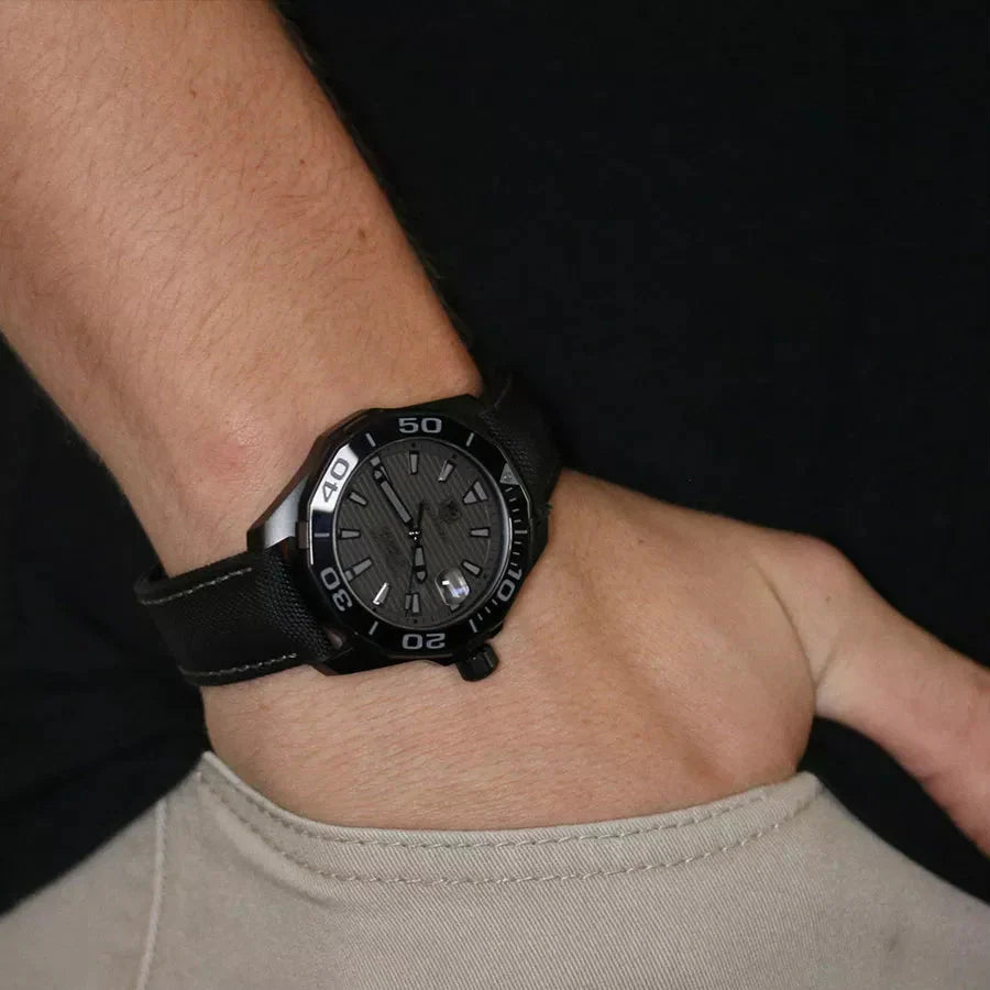 TAG Heuer Aquaracer WAY218B.FC6364 automatico 41mm titanio PVD quadrante grigio edizione limitata