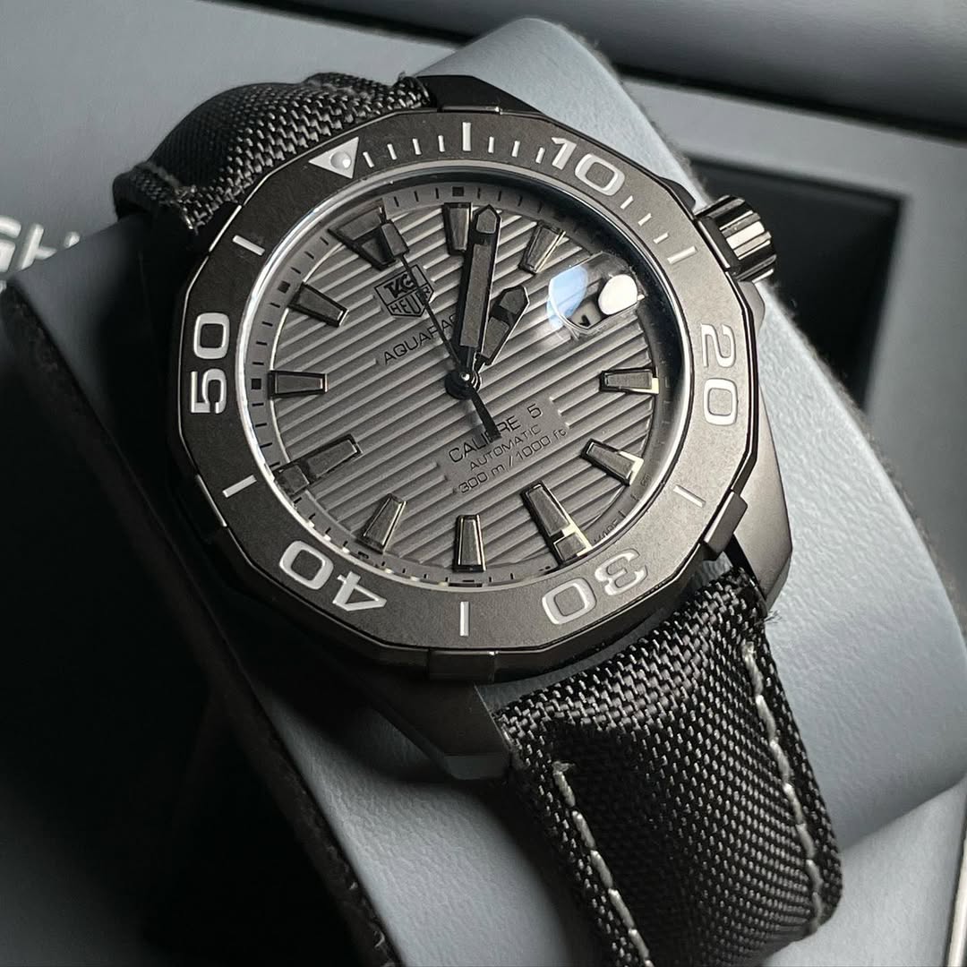 TAG Heuer Aquaracer WAY218B.FC6364 automatico 41mm titanio PVD quadrante grigio edizione limitata
