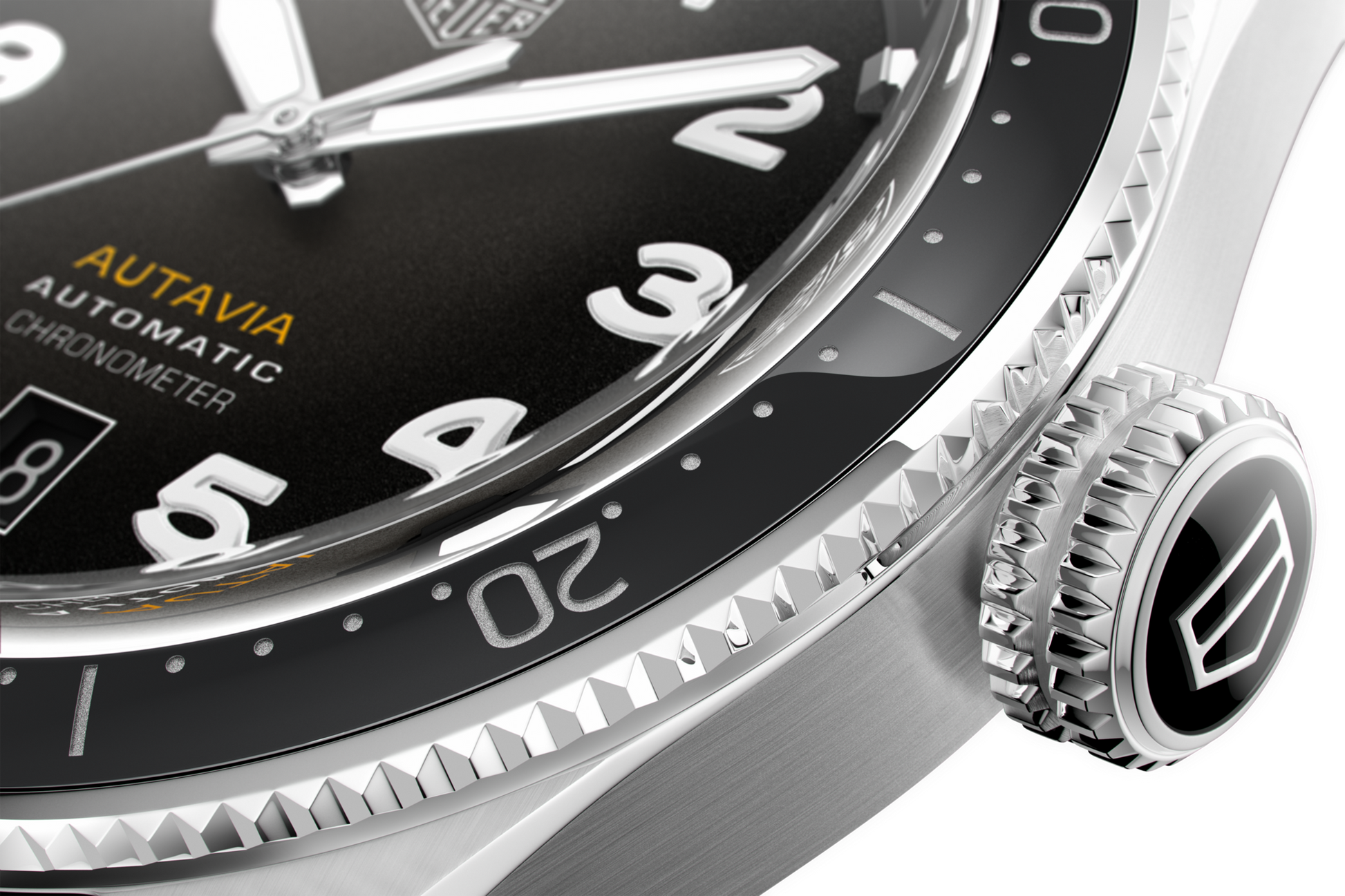 TAG Heuer Autavia automatico nero 42mm acciaio Swiss Made WBE5114.EB0173 quadrante fumé lunetta ceramica