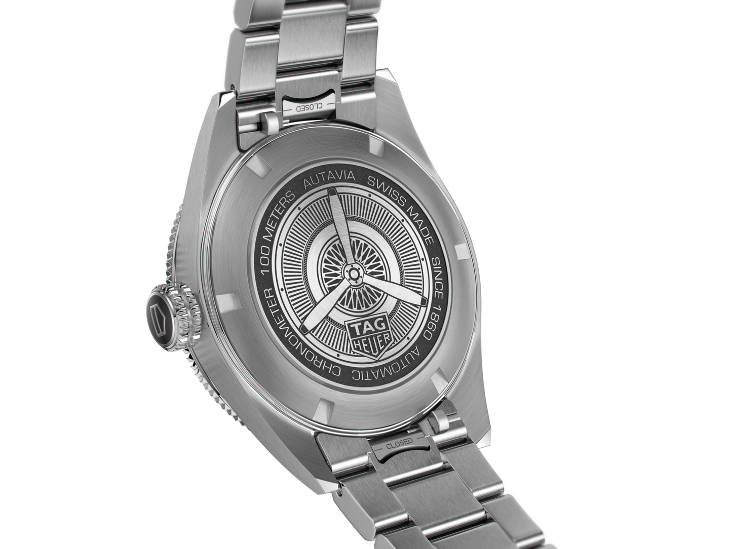 TAG Heuer Autavia automatico nero 42mm acciaio Swiss Made WBE5114.EB0173 quadrante fumé lunetta ceramica