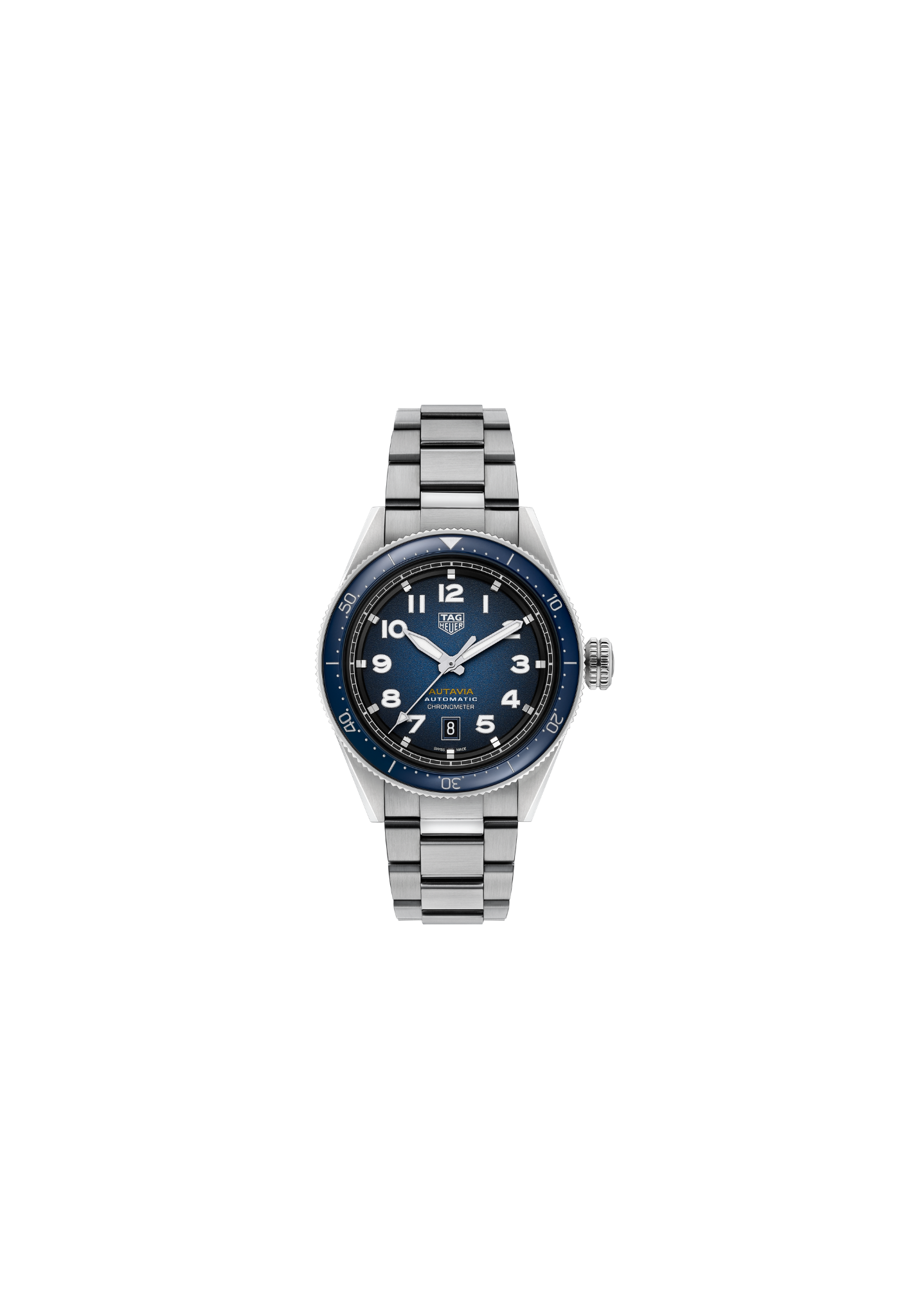 TAG Heuer Autavia automatico blu 42mm acciaio Swiss Made WBE5116.EB0173 quadrante fumé lunetta ceramica