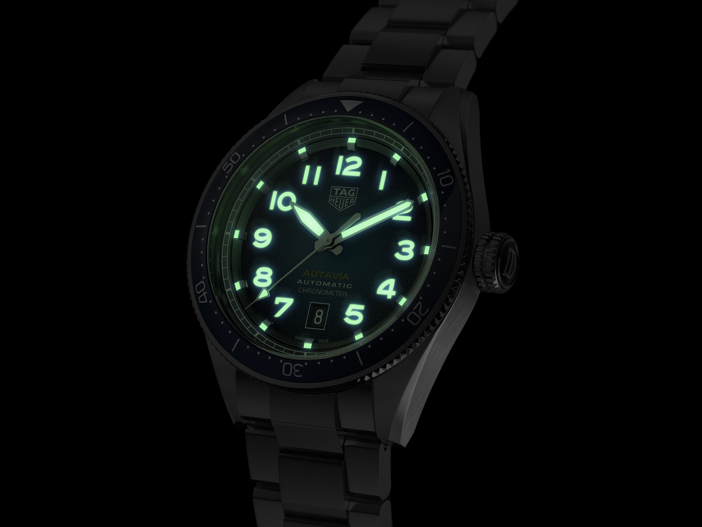 TAG Heuer Autavia automatico blu 42mm acciaio Swiss Made WBE5116.EB0173 quadrante fumé lunetta ceramica