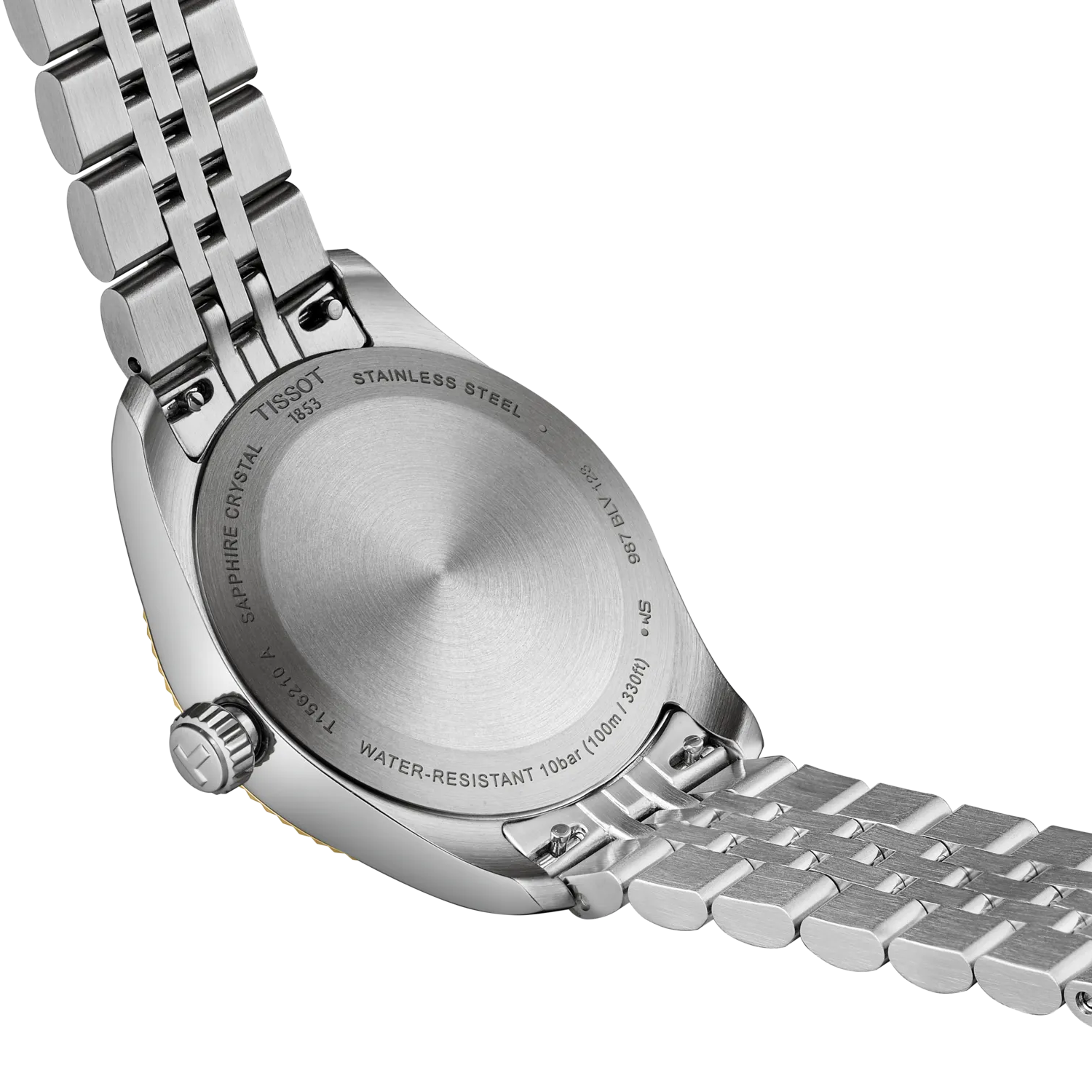 Tissot Ballade 34mm quarzo Swiss Made quadrante argento acciaio e oro T156.210.22.031.00