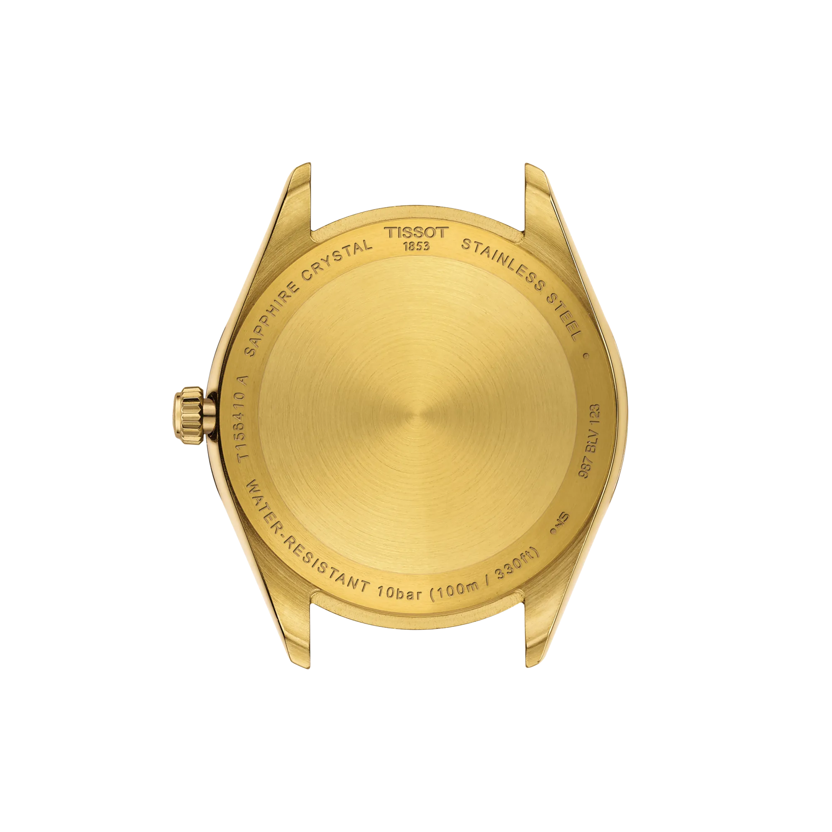 Orologio Tissot Ballade 40mm  T156.410.33.051.00 oro giallo quadrante nero movimento quarzo zaffiro antigraffio