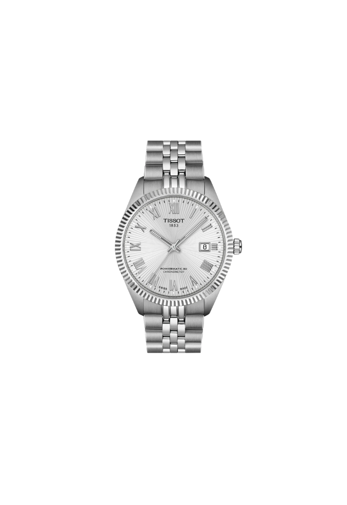 Tissot Ballade COSC Automatic Swiss Made Argento 39mm T156.408.11.033.00 – orologio uomo acciaio, quadrante argento, movimento Powermatic 80 certificato COSC, vetro zaffiro antigraffio, fondello a vista, bracciale acciaio.