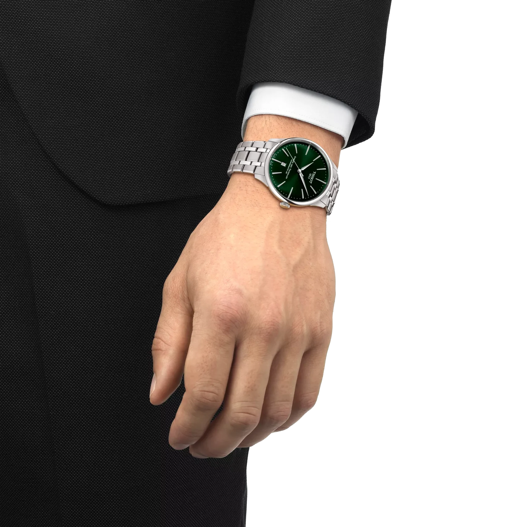 Tissot Chemin Des Tourelles Automatico Swiss Made Verde 42mm T139.407.11.091.00 con quadrante verde, movimento automatico, riserva 80 ore e vetro zaffiro.