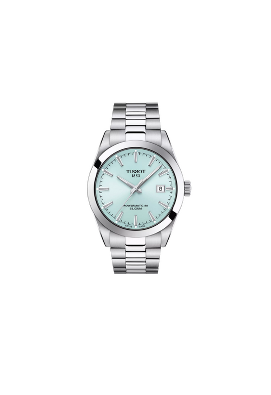 Tissot Gentleman Powermatic 80 Silicium Automatico Swiss Made quadrante azzurro cassa 40mm acciaio T127.407.11.351.00

