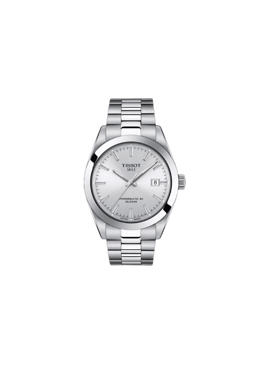 Tissot Gentleman Powermatic 80 T127.407.11.031.00 – Orologio automatico Swiss Made da 40mm con quadrante bianco, vetro zaffiro e bracciale in acciaio

