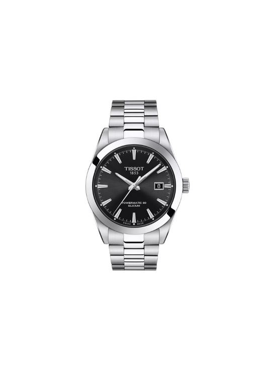 Tissot Gentleman Powermatic 80 Silicium T127.407.11.051.00 – Orologio automatico Swiss Made con quadrante nero, cassa da 40mm, vetro zaffiro e bracciale in acciaio

